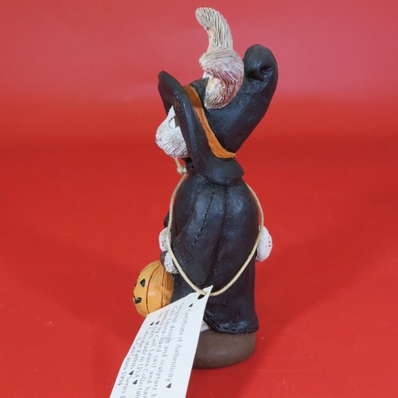 GAIL LAURA Roxanne Rabbit 1994 October Halloween Bear Calendar Figurine Signed - Picture 5 of 11